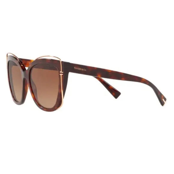 Tiffany & Company Sunglasses TF4148 Cat Eye Havanah Rubedo MA412 - Picture 10 of 15